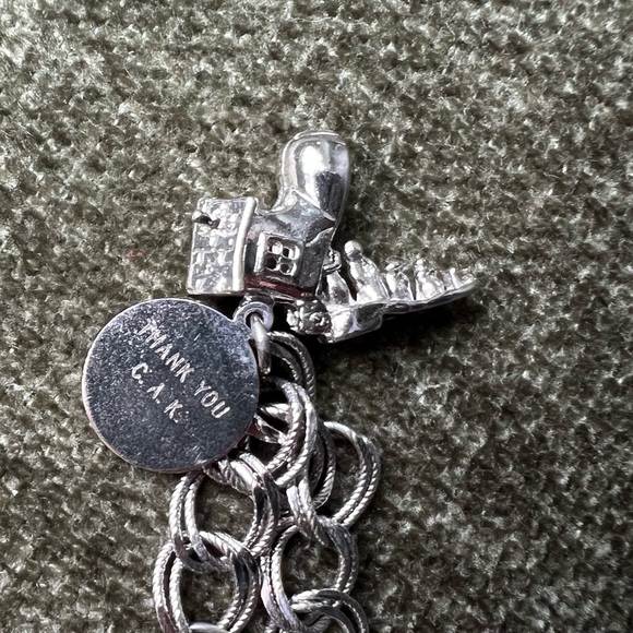 Vintage Beau Sterling Silver Bracelet w/Charm - Picture 4 of 6